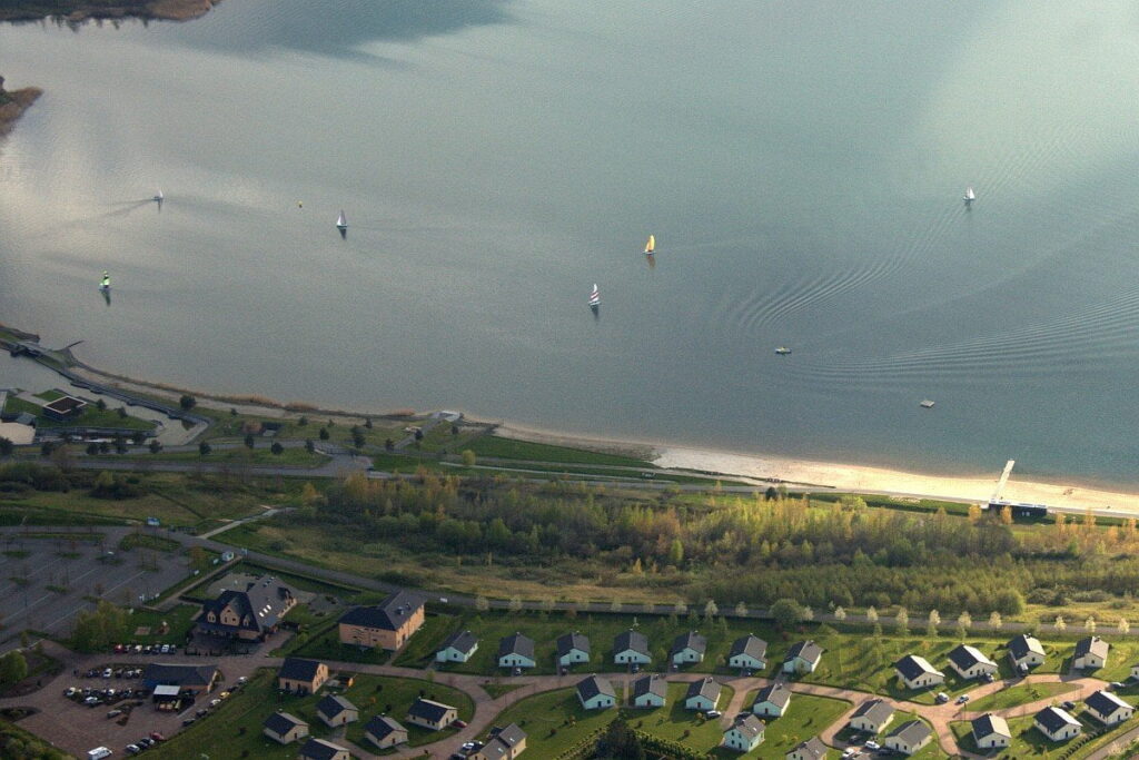 Das Leipziger Neuseenland aus dem Flugzeug