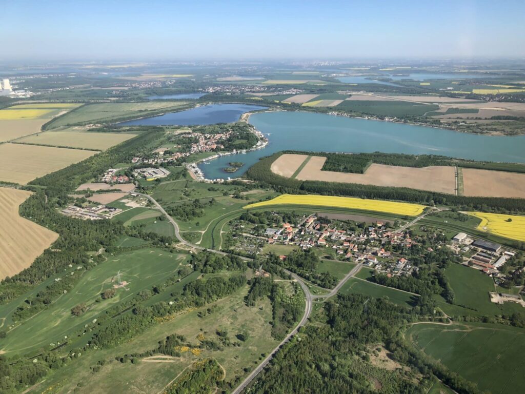 Hainer See und Kahnsdorf im Leipziger Neuseenland