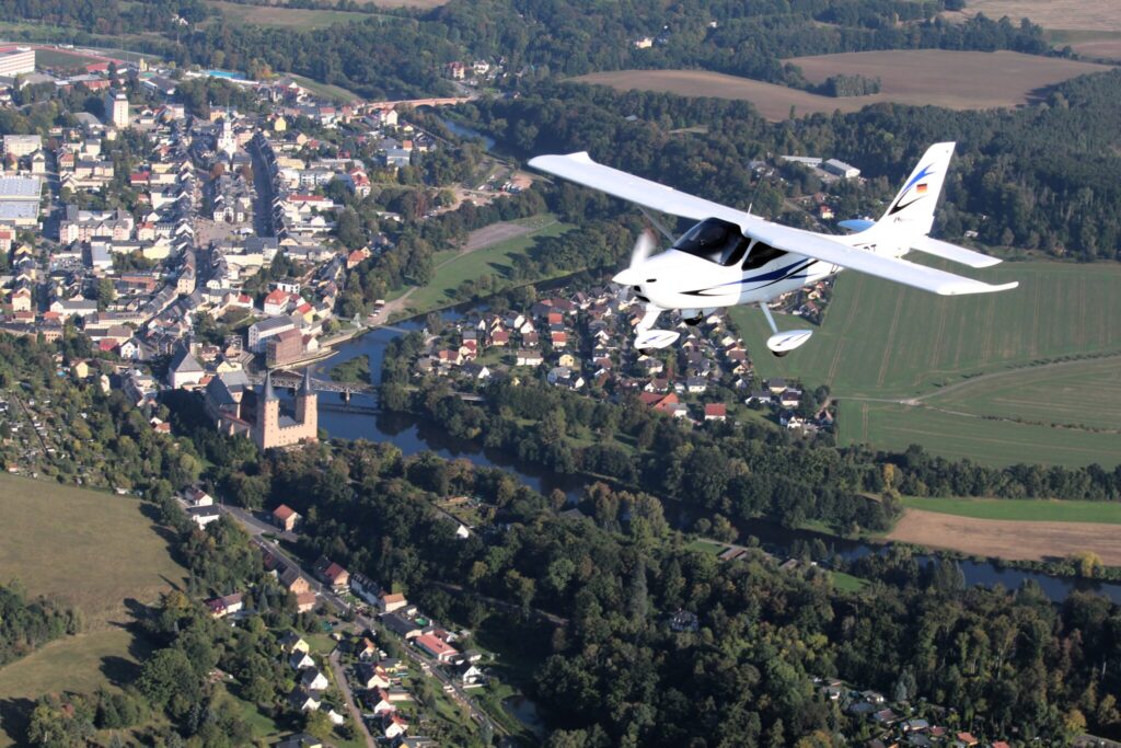 Blick auf Rochlitz im Muldental